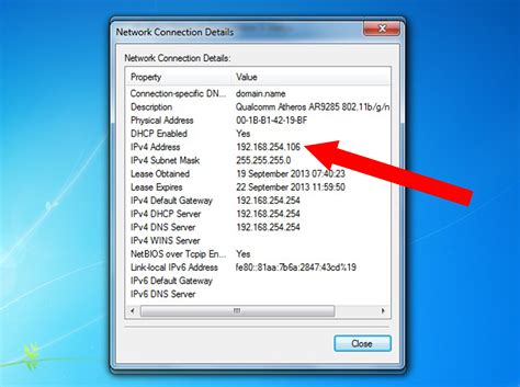 Check your IP address .